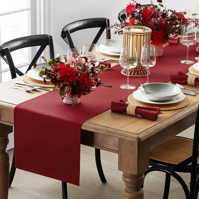 Hotel Table Runner, 16" X 108", Cabernet