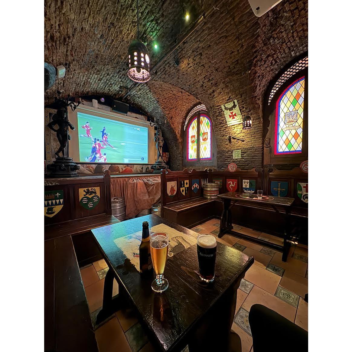 Our first and favorite bar watching some Football on the first night