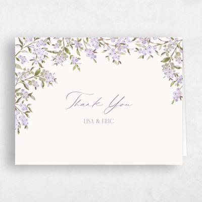 Purple Boho Wedding Thank You - Allegra Landscape