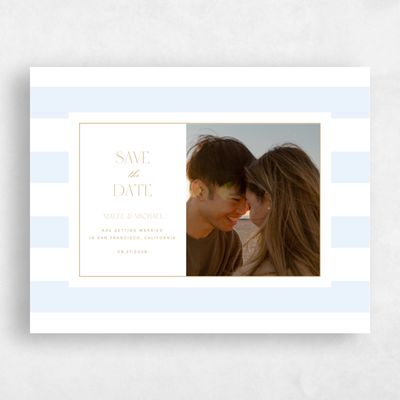 Light Sky, Blue Wedding Save the Date - Cancun Photo