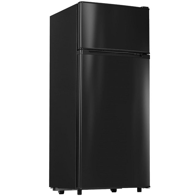 Manastin 4.5 Cu.Ft Mini Fridge with Freezer, Small Refrigerator with 2 Doors for Kitchen, Dorm, Office and Bedroom, Mini Fridge with Adjustable Shelves (Black)