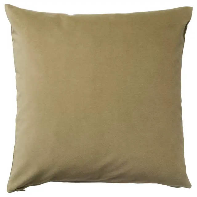 SANELA Cushion cover, light olive-green 20x20 "