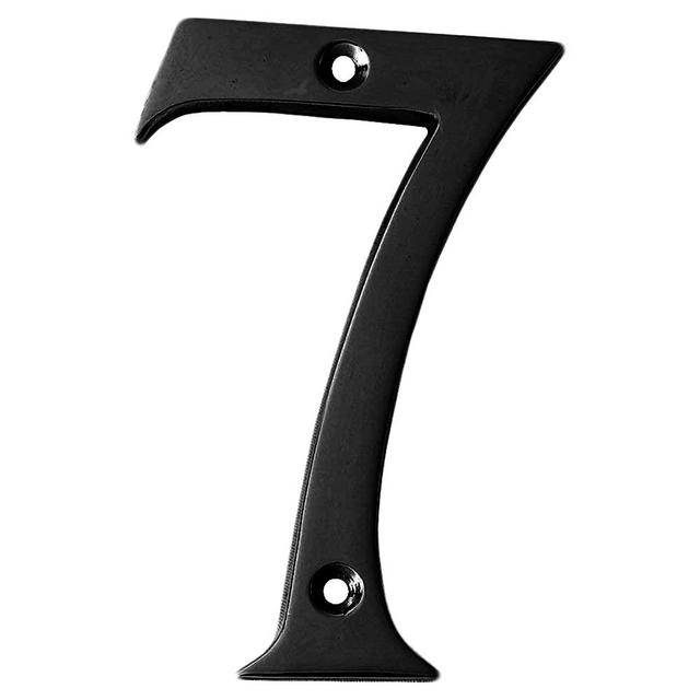 Motif 4-Inch Solid Brass-Black Satin Finish, Mailbox Numbers Address Sign Home Numeral for Outdoor Decor, House Numbers For Outside (Number 7)