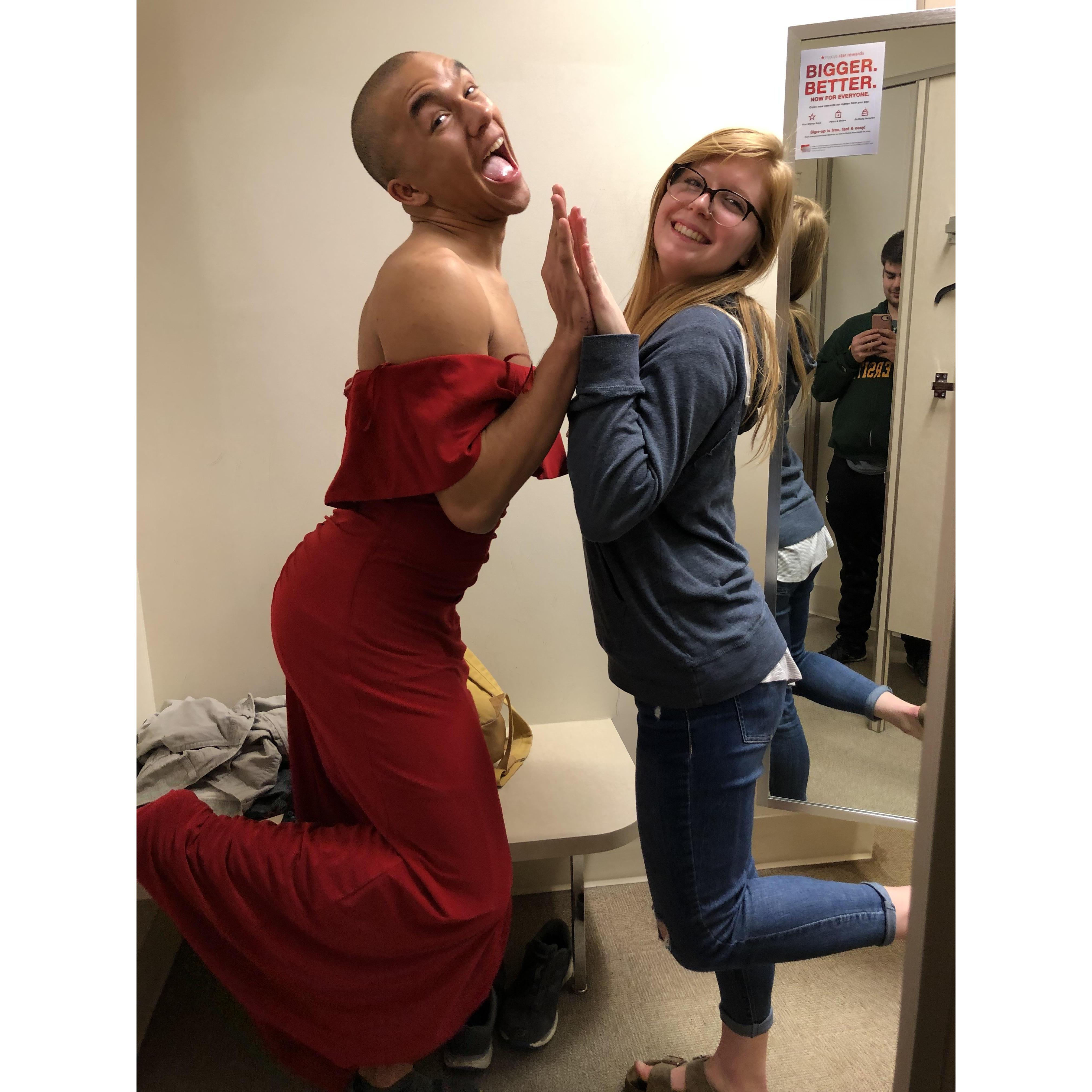 Daniel looks better in a prom dress than most people I know.