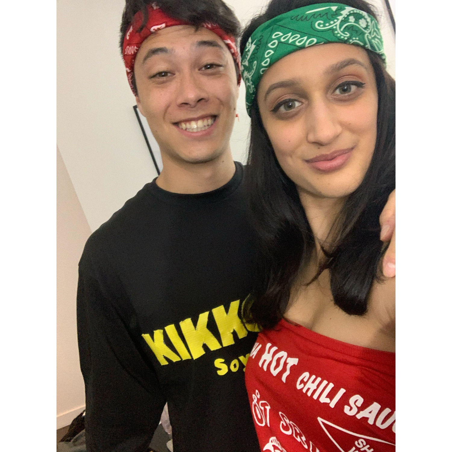 October 2018 - Jonny & Sarah's favorite halloween costume: Soy Sauce and Sriracha!