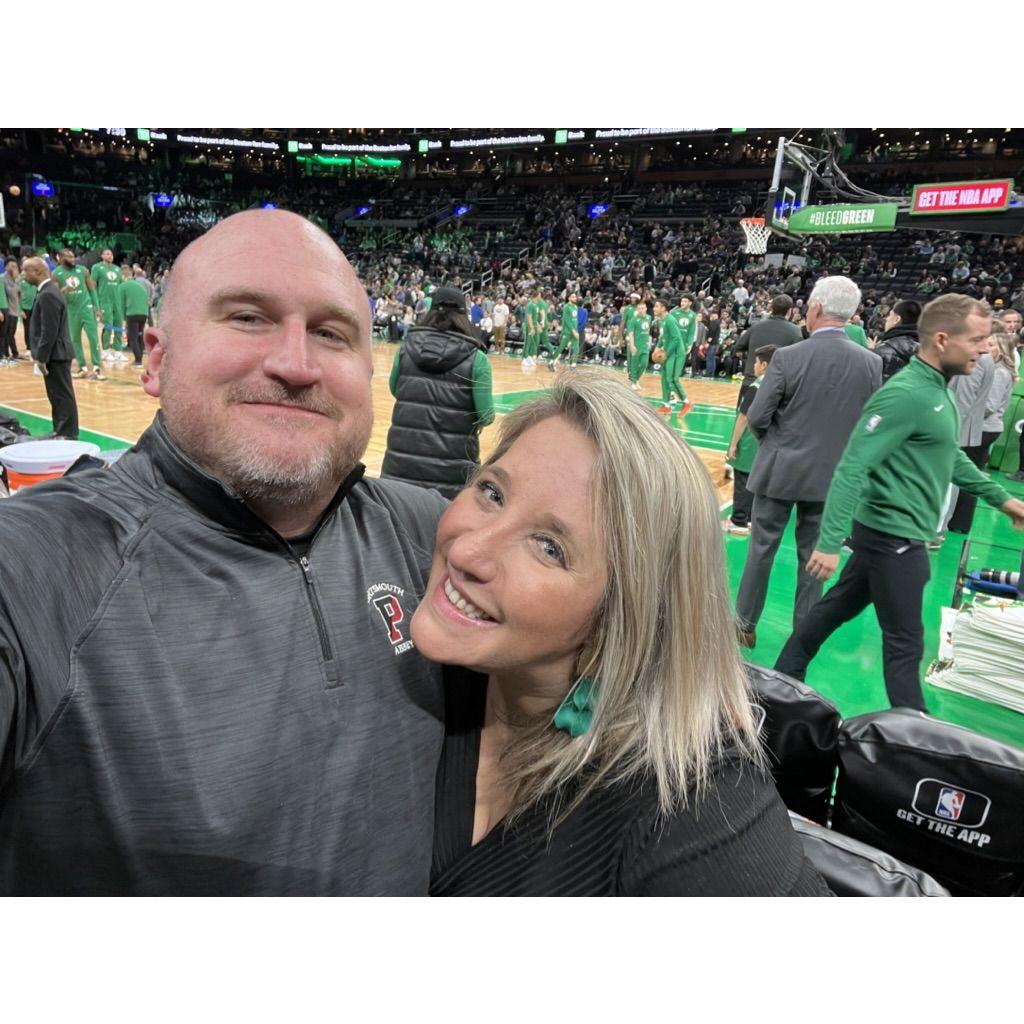 Courtside for Nicole's beloved Celtics