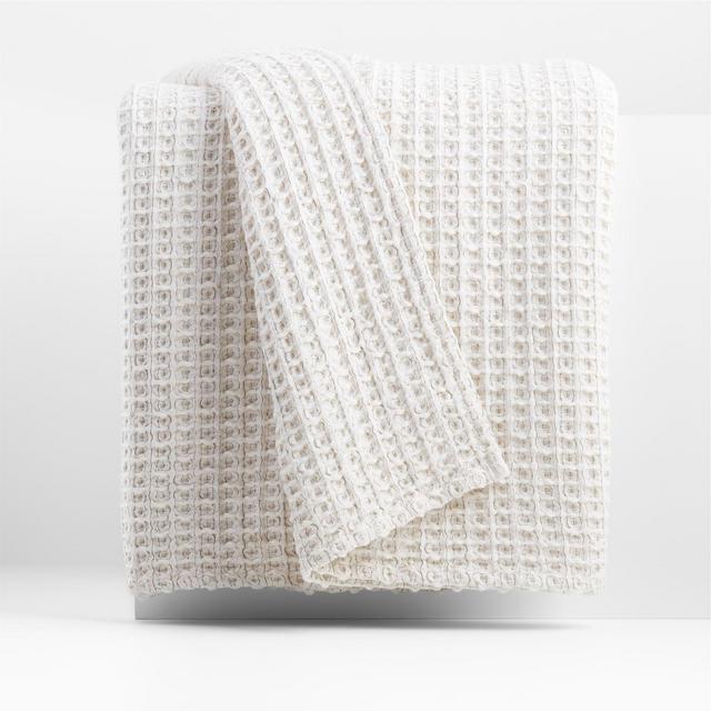 Elis 90" Waffle Throw Blanket by Leanne Ford