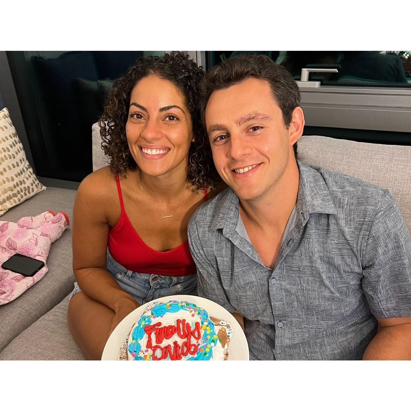 David's surprise engagement party