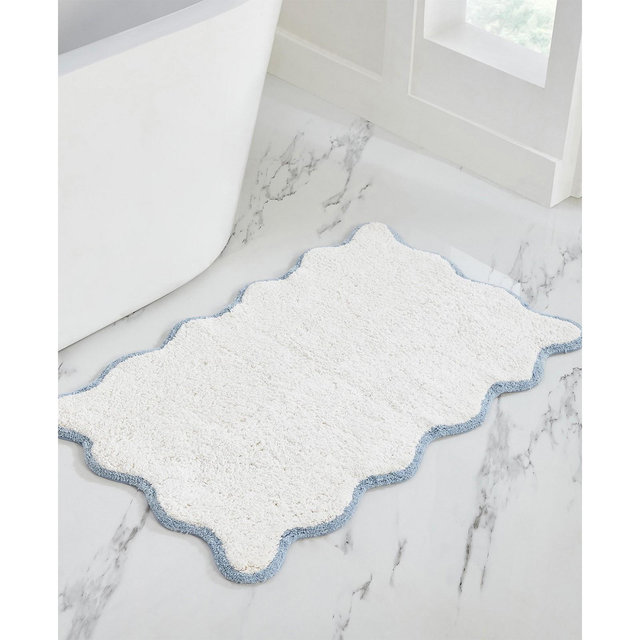 VCNY Home Scallop Cotton Bath Rug, 21" x 34"