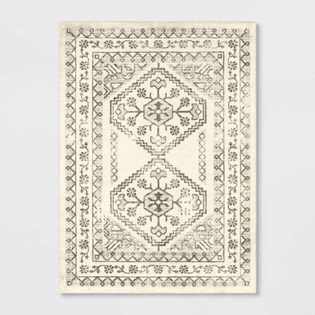 4'x5'5" Kensington Washable Persian Style Rug Cream - Threshold™