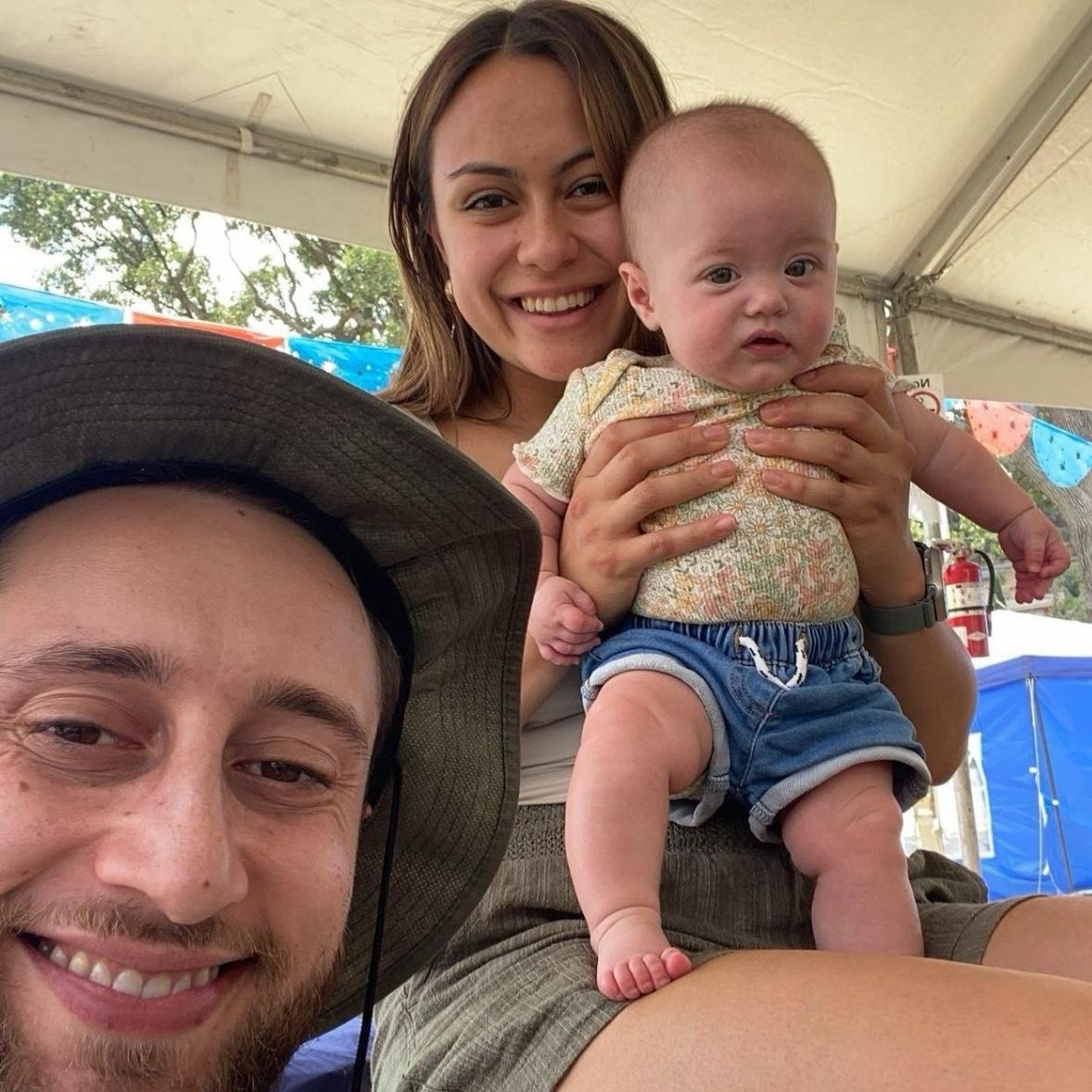 With our baby niece Ellie. Look how small she was!