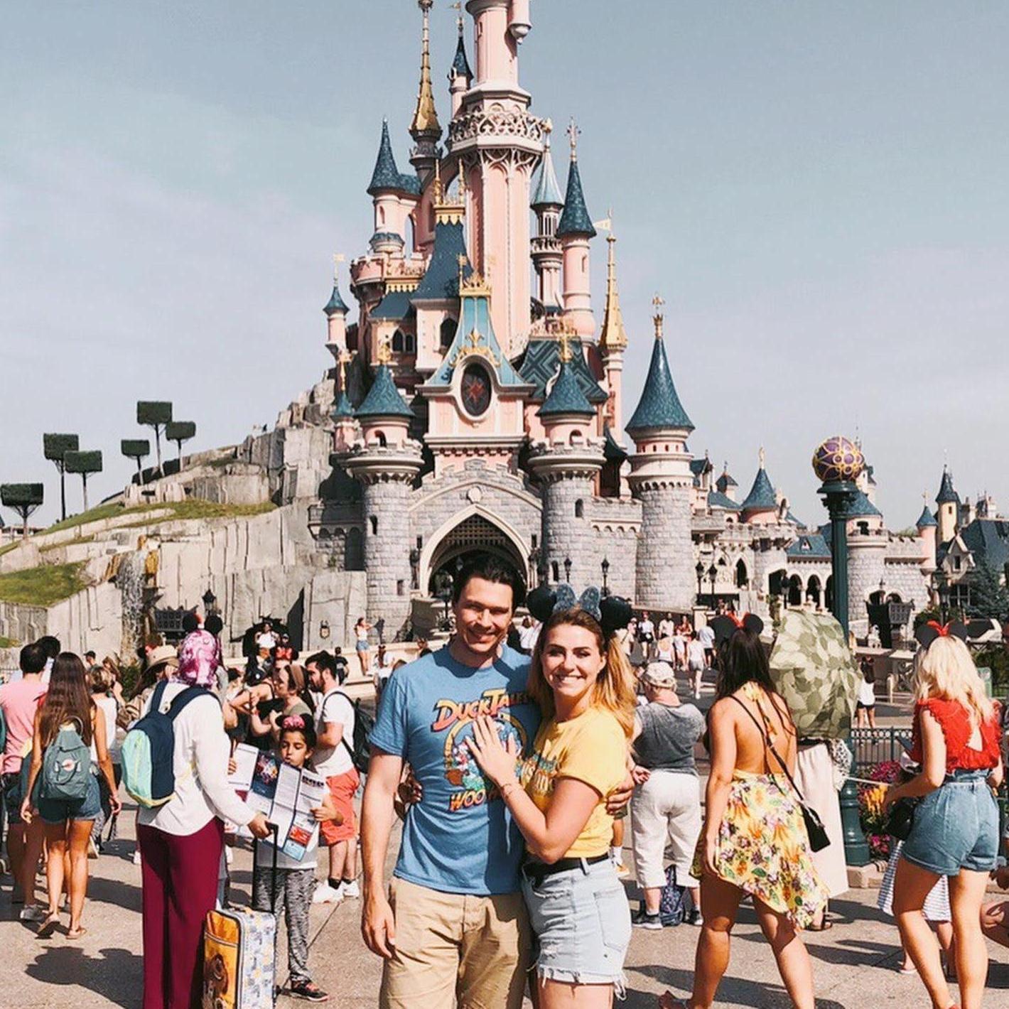 Disneyland Paris, the day after we got engaged!