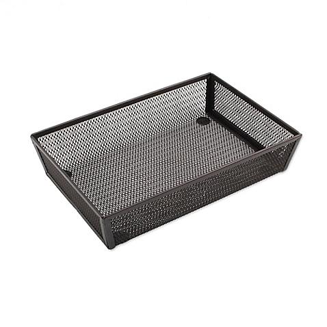 Mesh 6-Inch x 9-Inch Square Kitchen Drawer Organizer in Bronze
