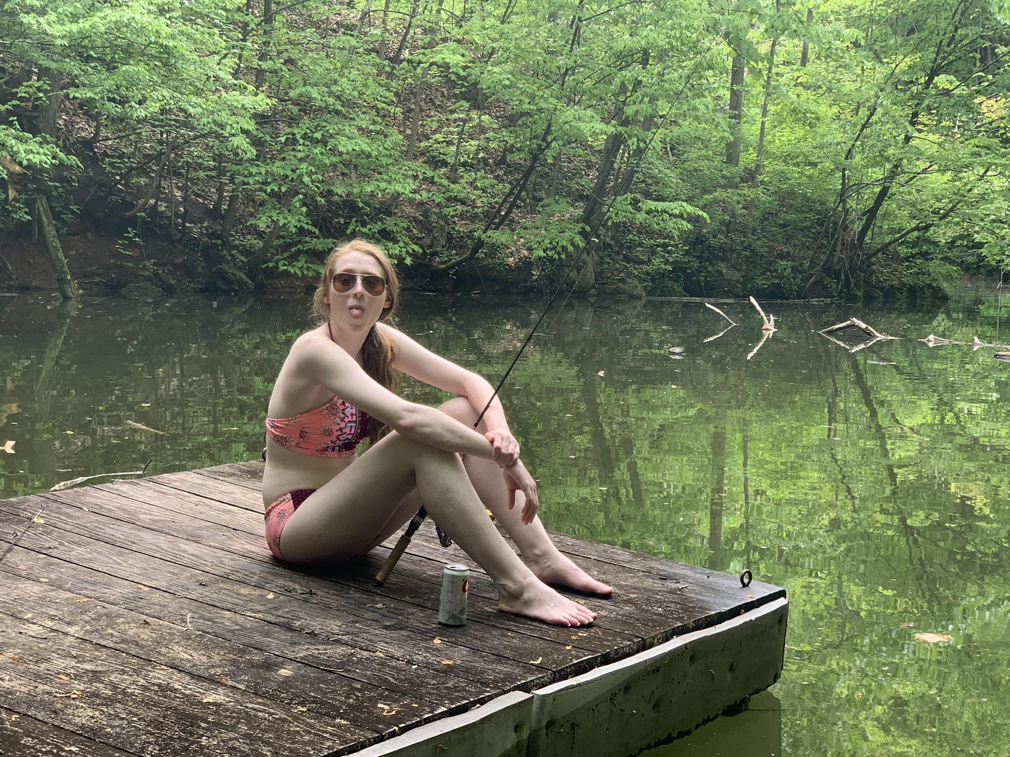 Fishing on the end of year trip, 2019.