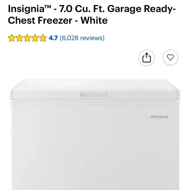 Deep freeze insignia 7.0 CU. Ft. white