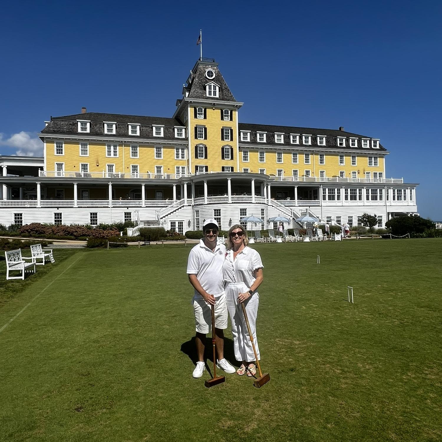 August 2024. Our first trip to Ocean House, in Watch Hill, Rhode Island. Breanne got on the croquet courts for her first time.