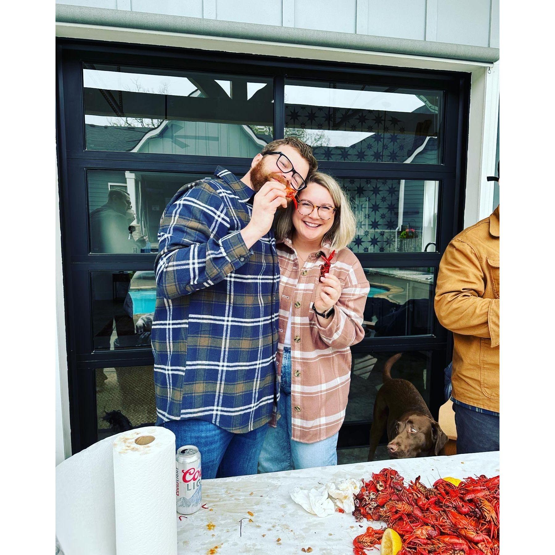Louisiana boy loves his crawfish; Nashville, TN