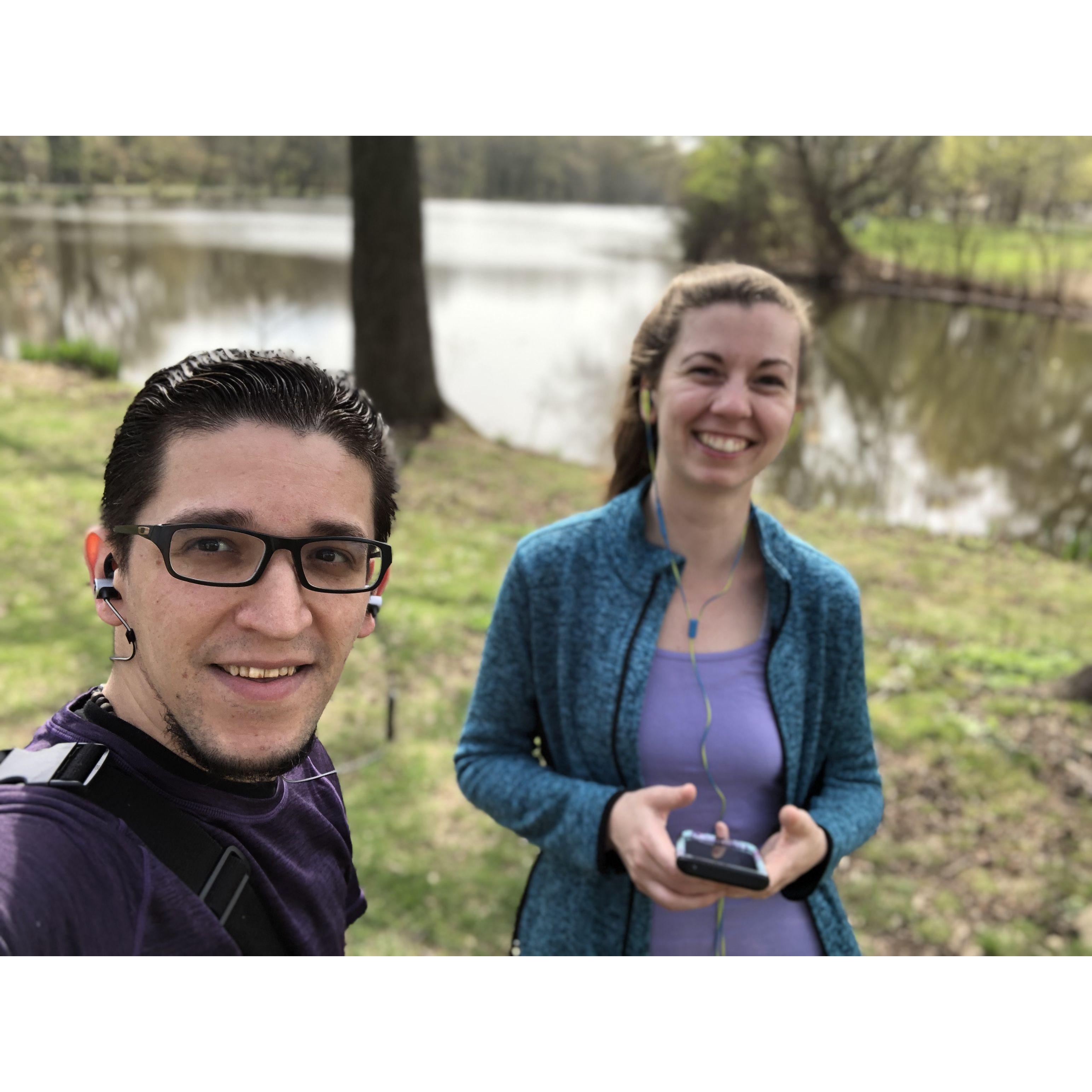 Running in Rahway Park