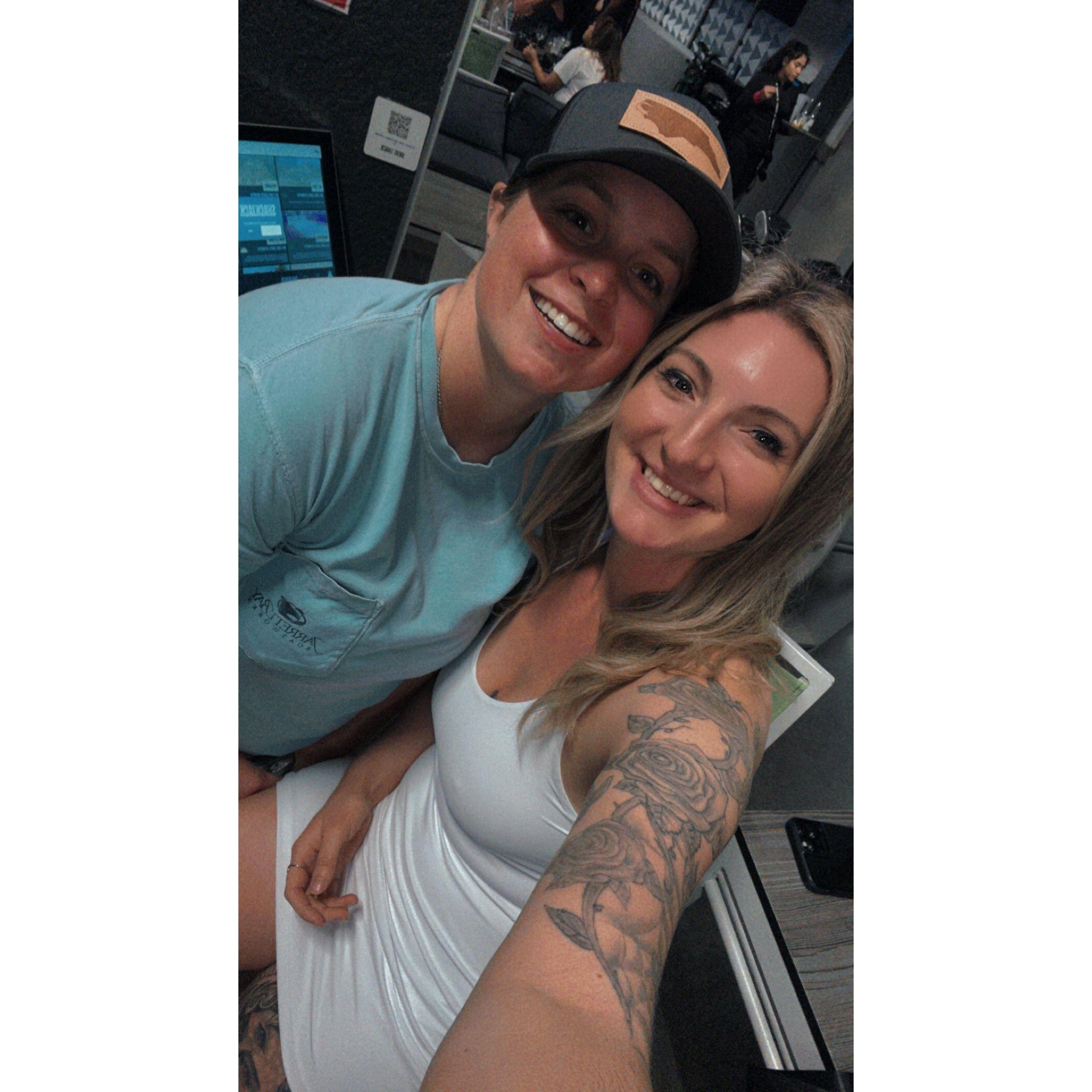 Britt's first time at Drive Shack!