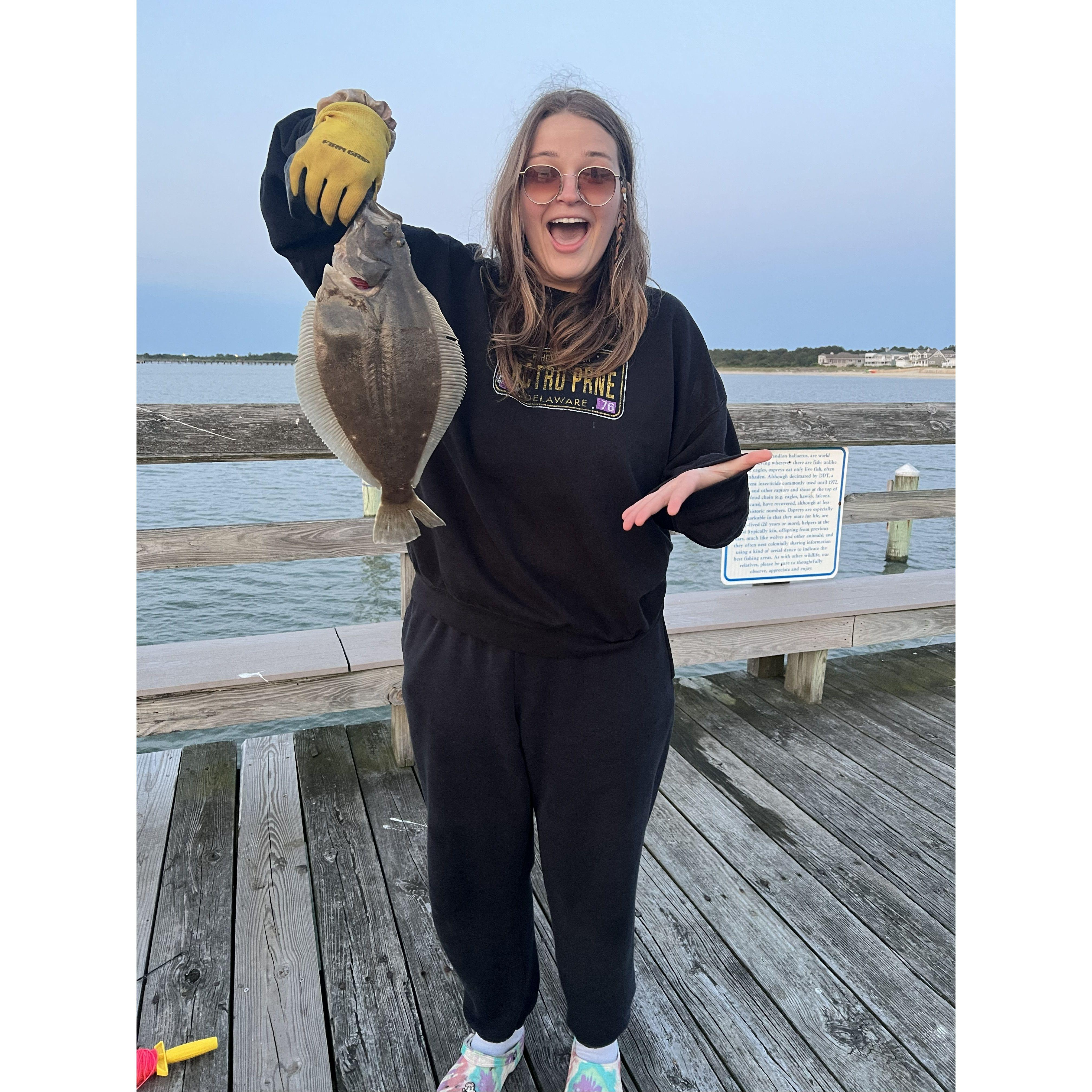 2023 - T grew up fishing/crabbing on this pier, and J and T have gone every year since dating. One year later, this is the pier where J proposed to T!