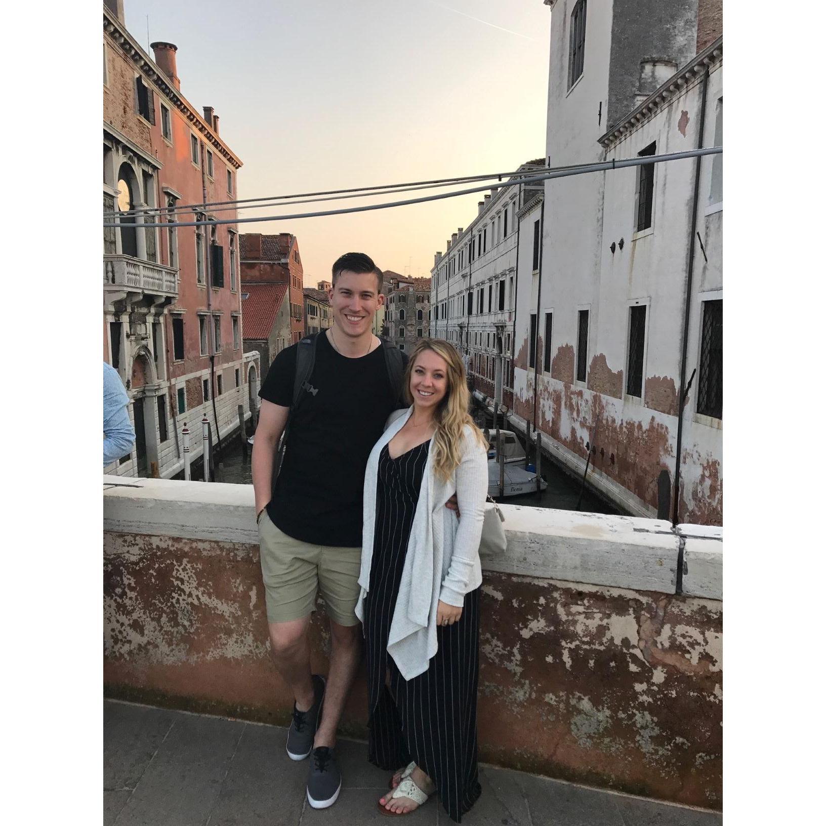 2017 - Sunset in beautiful Venice, Italy with Zach's parents