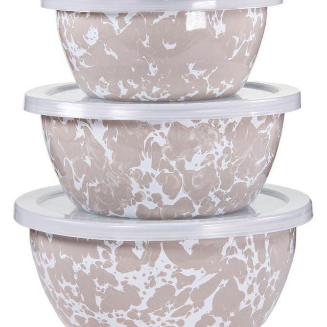 Enamelware Set of 3 Nesting Bowls