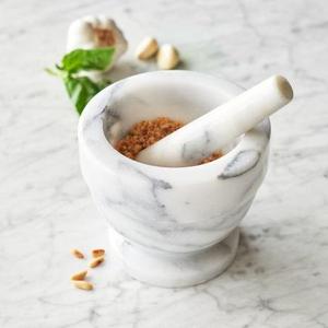 Sur La Table White Marble Mortar & Pestle