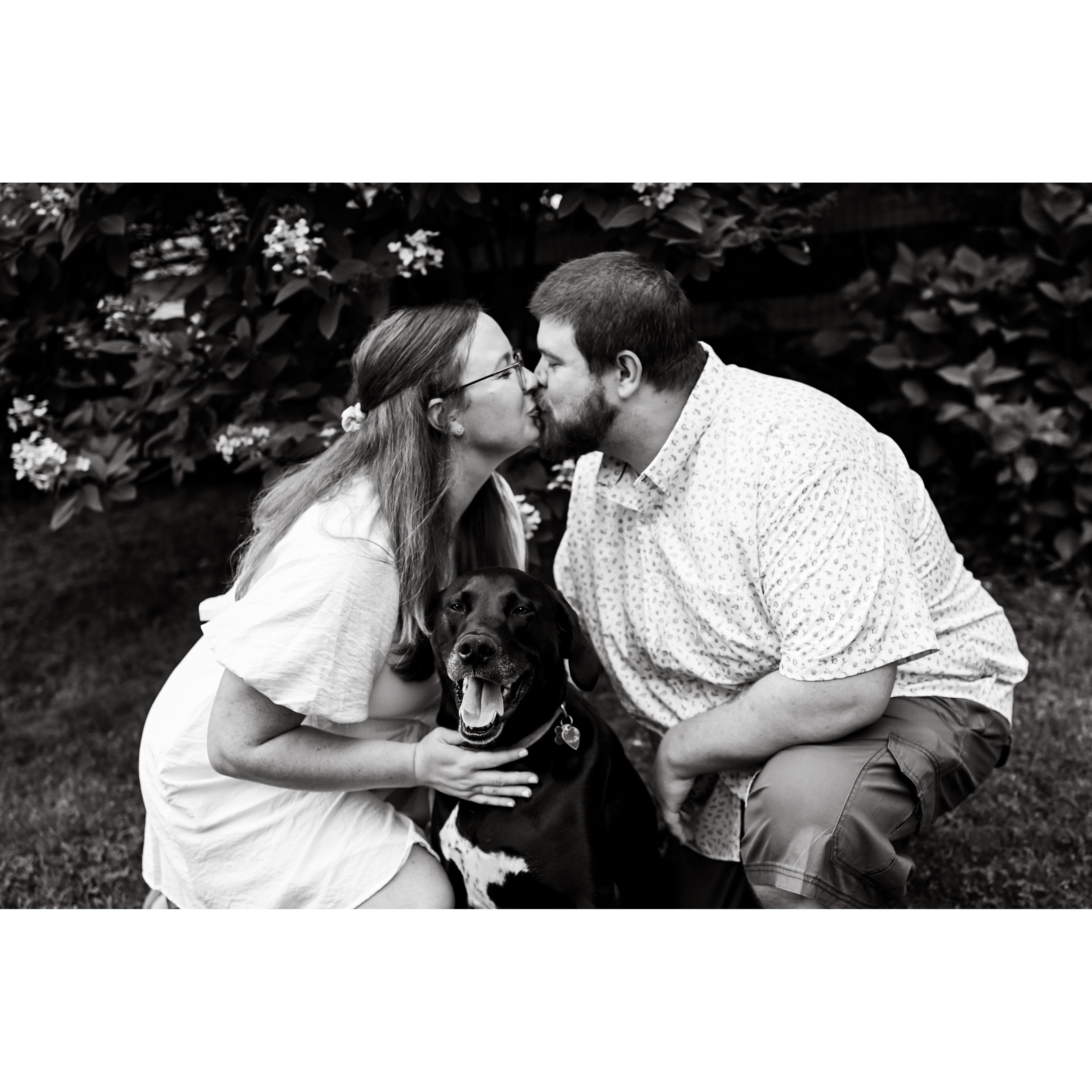 We were lucky enough to have our engagement photo session at our home