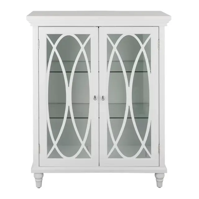 Elegant Home Fashions Charlotte 2-Door Floor Cabinet in White