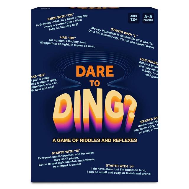 Dare to Ding - Game of Riddles & Reflexes, Fast-Paced Card Game, Test Your Wits, Family-Friendly Game for Teens, Families & Adults, Gifts for Ages 12+, 3-8 Players