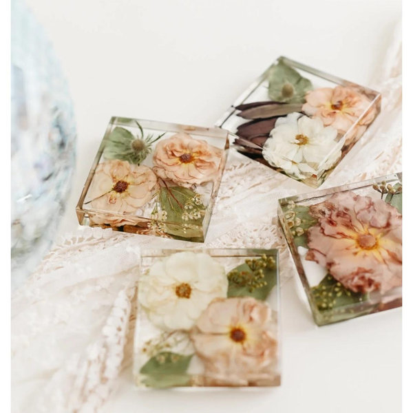 Custom Wedding Bouquet Coasters