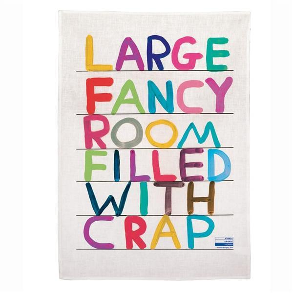 Tea Towel (Fancy Room) by David Shrigley