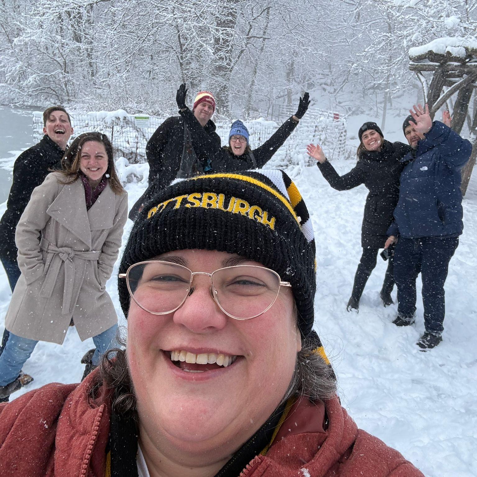 Everyone helping us take photos!