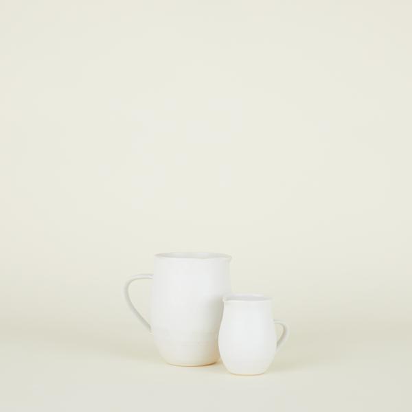 STONEWARE PITCHER - EGGSHELL