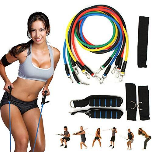 XSHH Resibands 11pc Resistance Band Set,Isolation Belt Set-Adjustable Pulling Force
