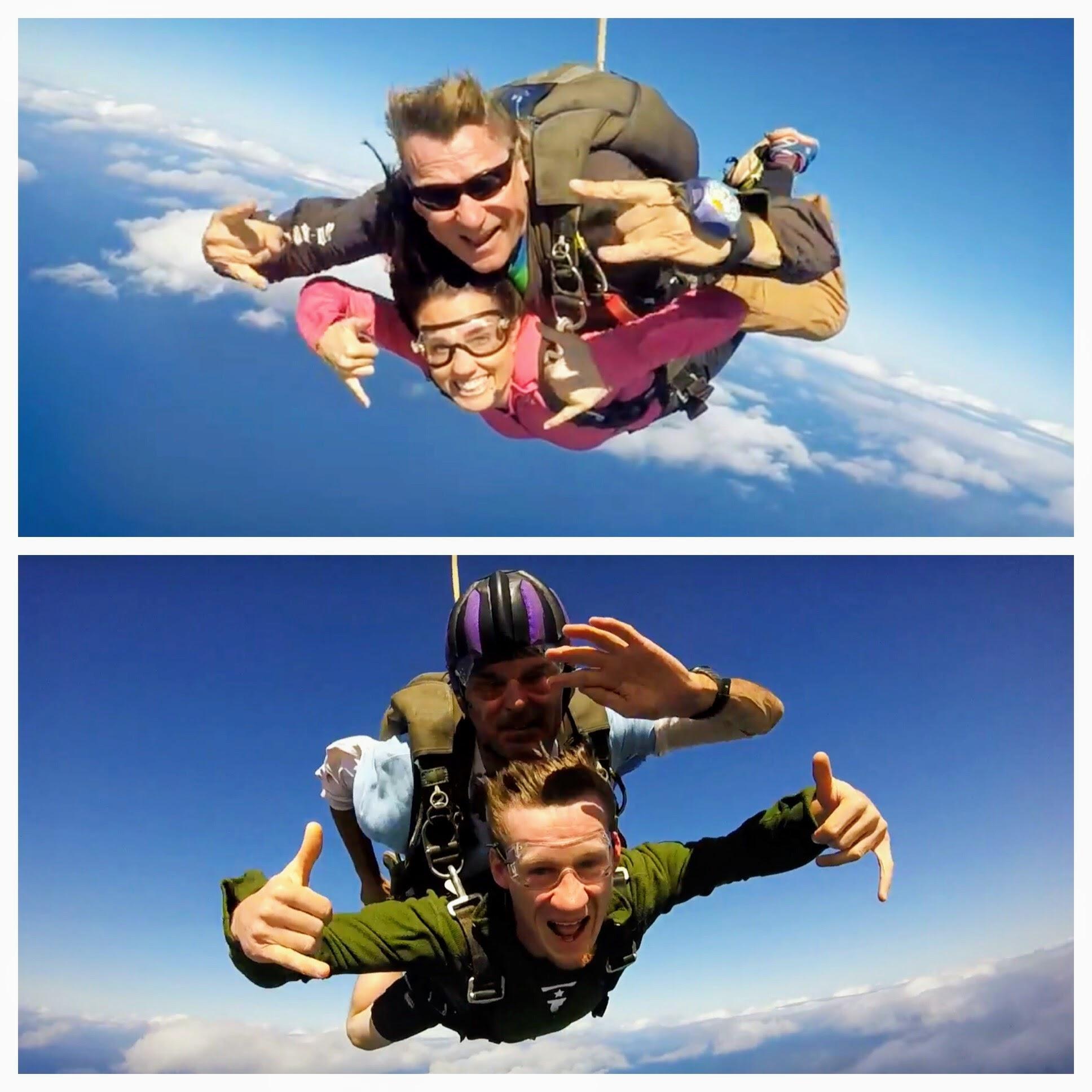 This is the 13,000 foot leap we took together last year!