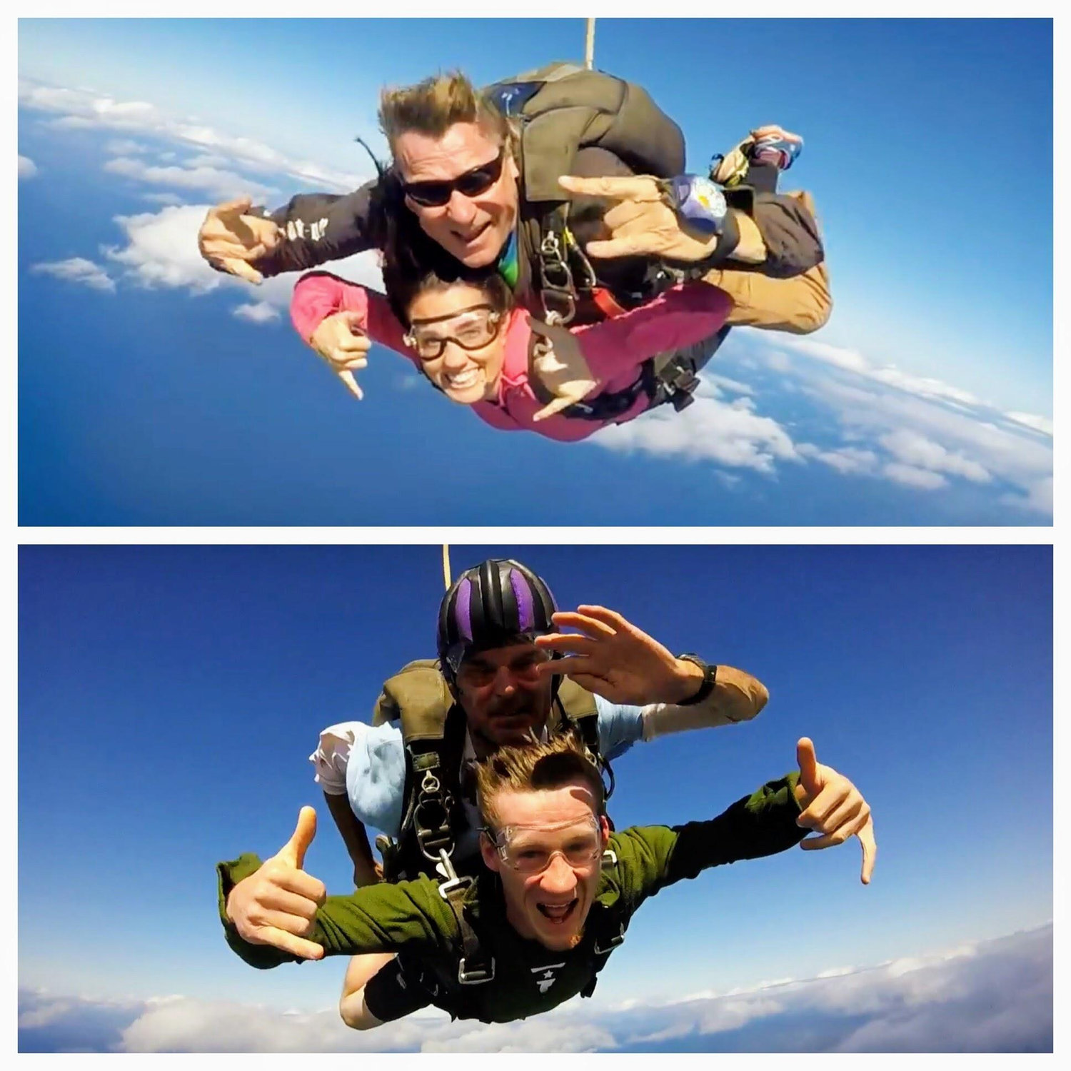 This is the 13,000 foot leap we took together last year!