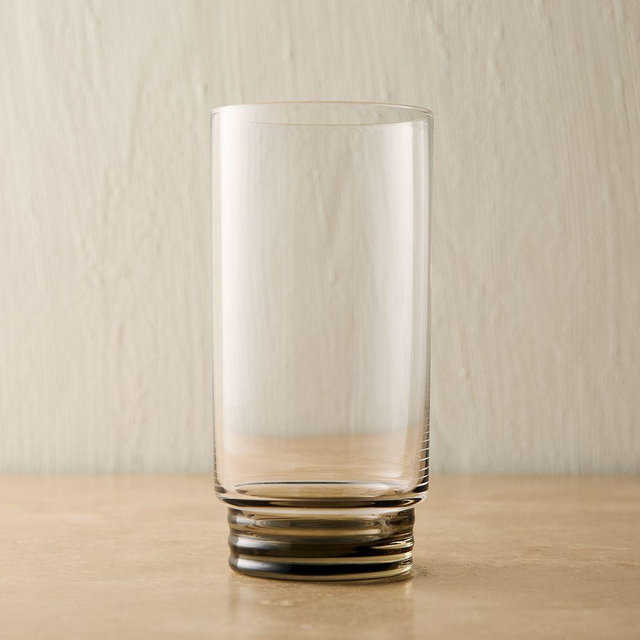 Groove Glassware, Hb Glass, Green, Set of 4