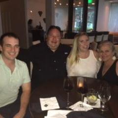 With Tiffany's parents on her 30th birthday