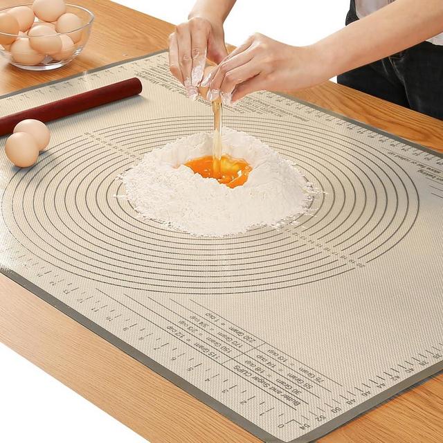 Silicone Pastry Mat 34x26 Inch Nonstick Baking Mat Perfect for Dough Mat, Pastry Board, Dough Rolling Mat, Kneading Board, Pie Crust Mat, Fondant Mat, Pasta/Pizza Mat, Kitchen Counter Mat