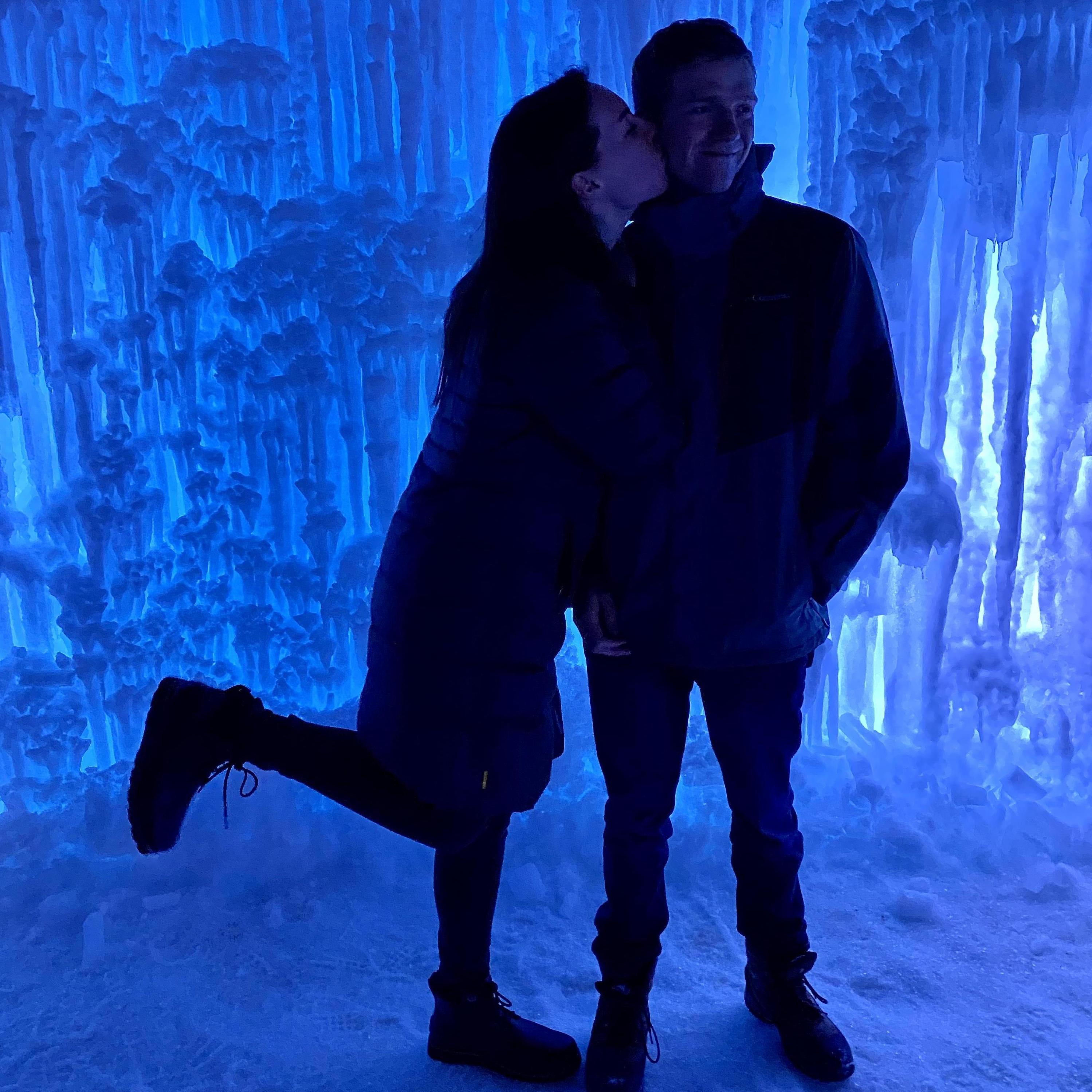 Midway Ice Castles, which were way too cold (February 2020)