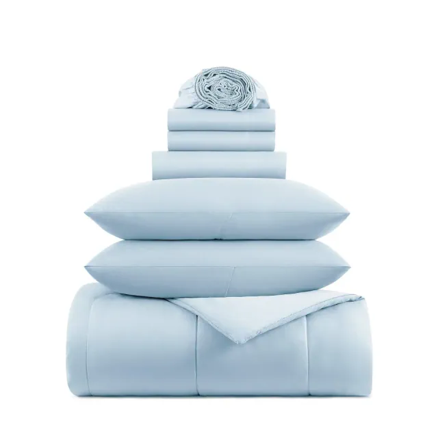 Arkwright Home Family Essentials Bed in Bag 7 Piece Set - King - Blue
