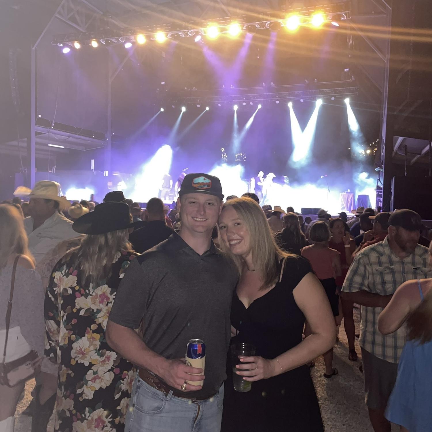 One of our first dates - a Pat Green concert