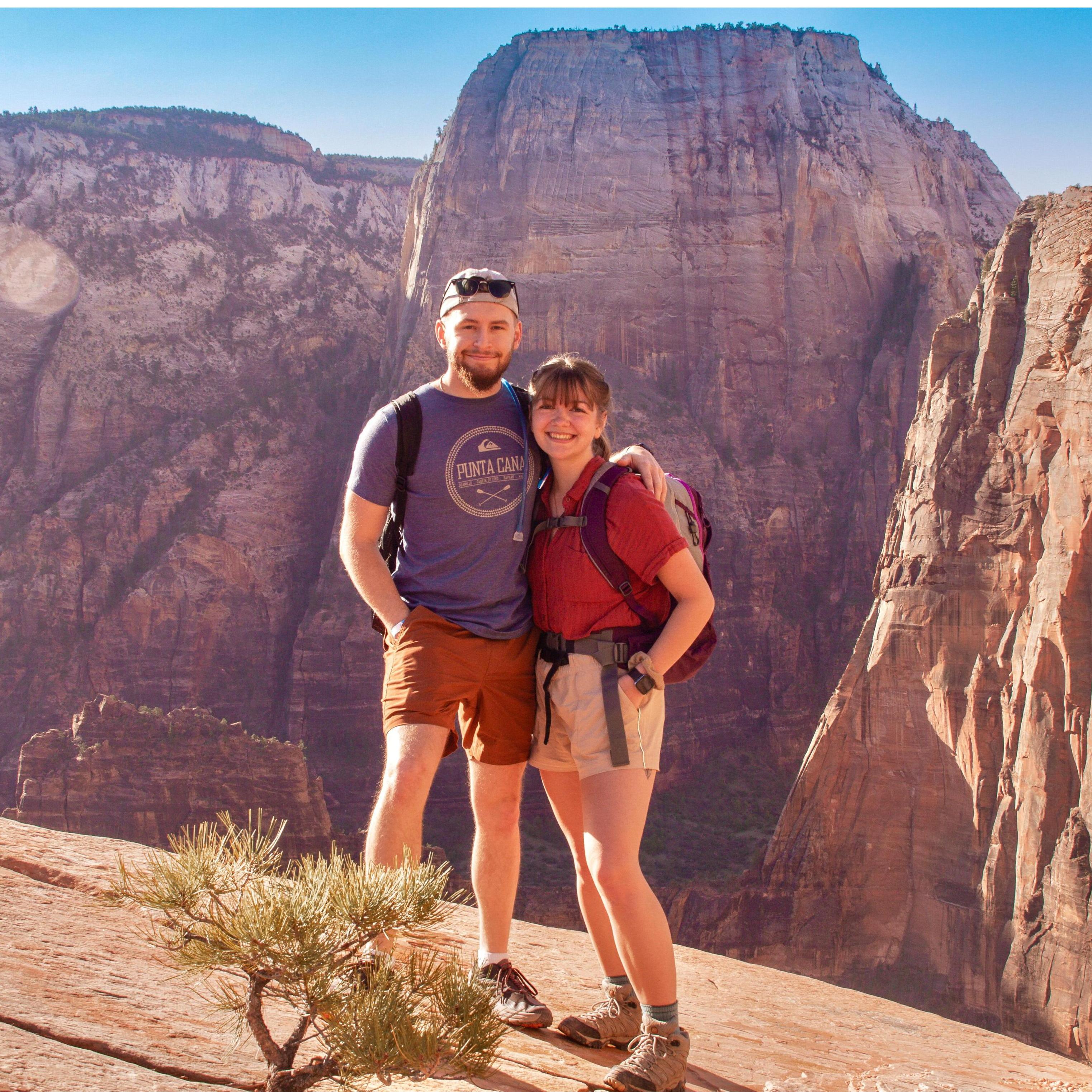 Celebrating our engagement in Zion National Park