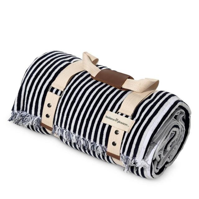 Business & Pleasure Striped Beach Blanket. 66 x 66