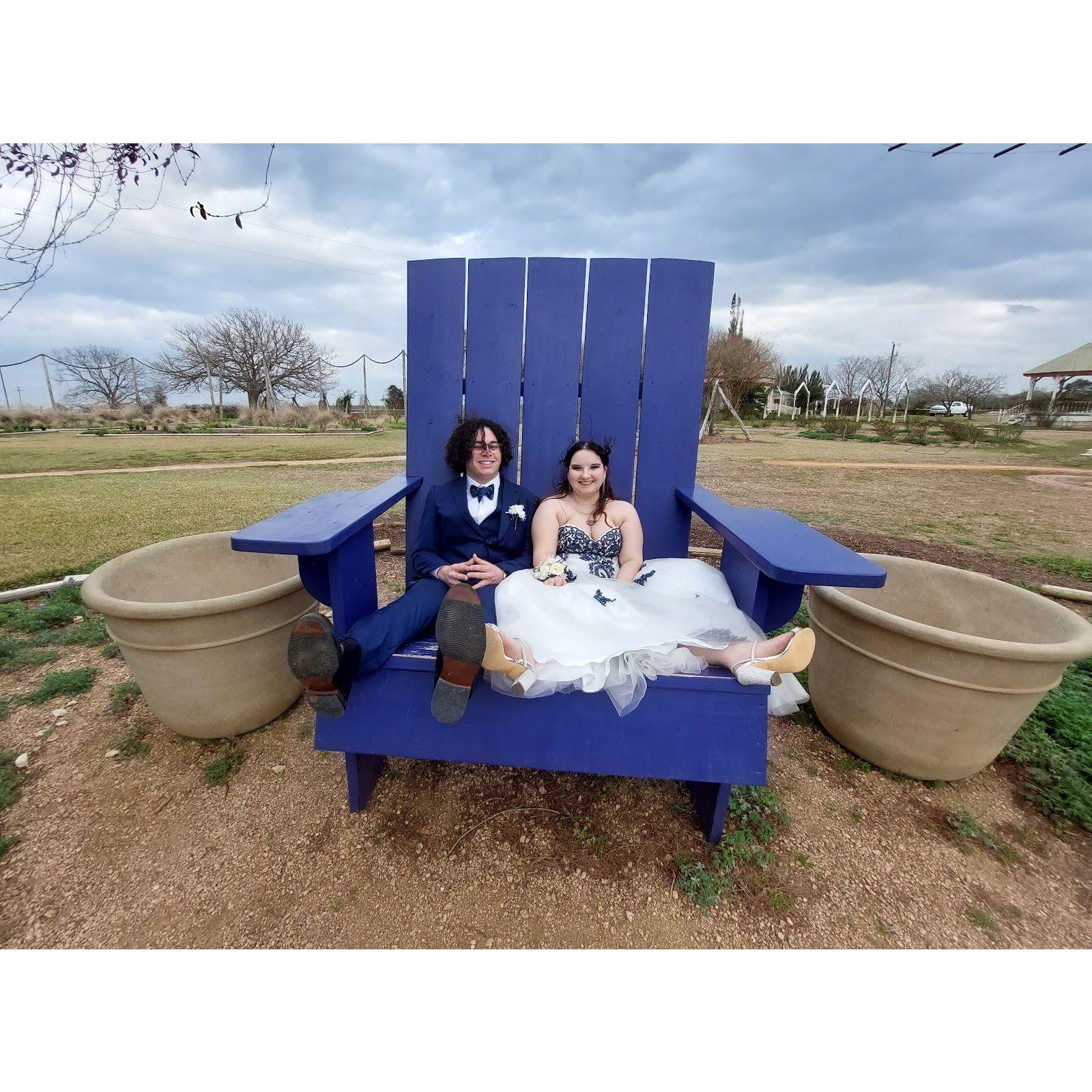 Senior Prom (Connie got stuck in this chair)
