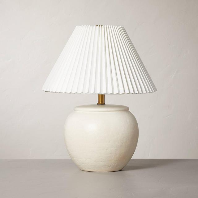 Distressed Ceramic Table Lamp Cream - Hearth & Hand™ with Magnolia
