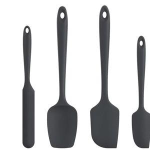 U-Taste Silicone Spatula Set with 600 Degrees Fahrenheit Heat Resistant (Black)