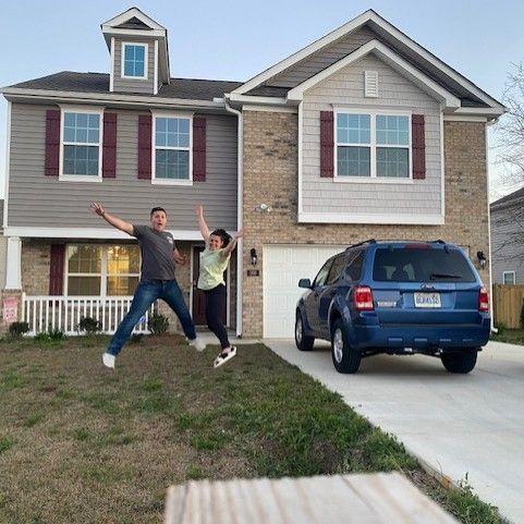 Moving into together in their new house.