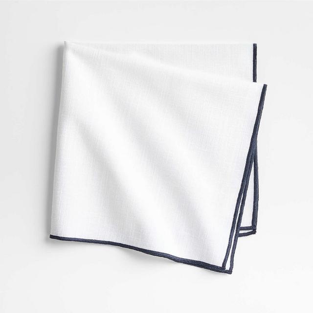 Mercer Merrow Stitch Deep Indigo Organic Cotton Napkin